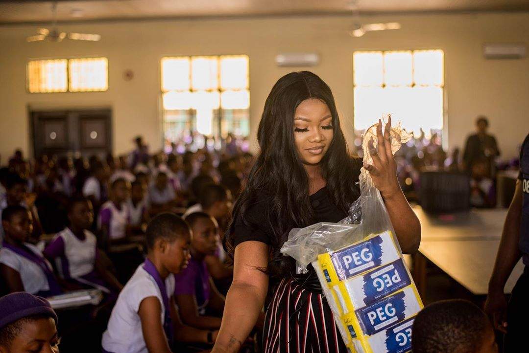 Symply Tacha launches 'Pad For Every Girl' project, donates pads to female students