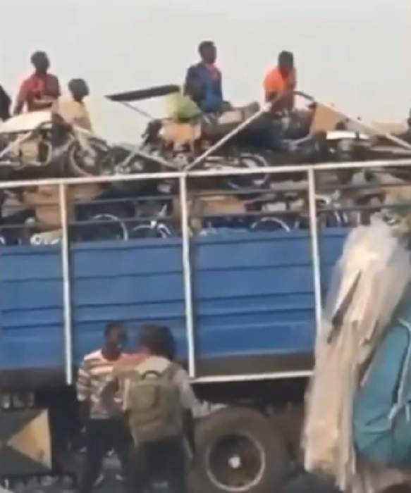 Some Keke Napeps and Motorcycle riders reportedly leaving Lagos following ban on its operation by the state government (video)