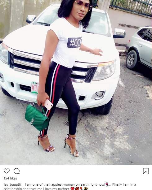 'I am one of the happiest woman on earth right now' - Male crossdresser, Jay Bugatti says he has found love