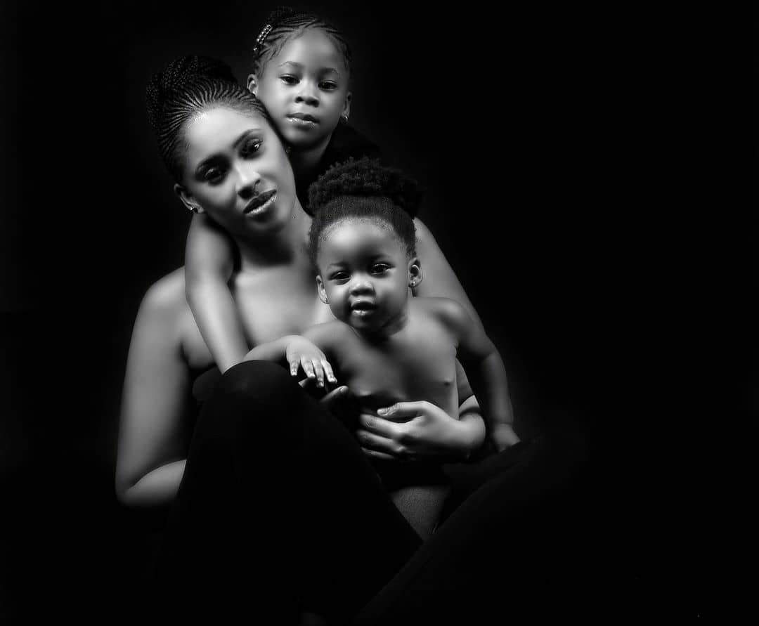 Ex-beauty queen, Sandra Okagbue, celebrates Mothers day in a special way with her daughters (photos)