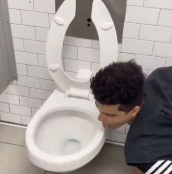 Man who filmed himself licking a toilet bowl in 'coronavirus challenge' is now sick in hospital with the deadly disease