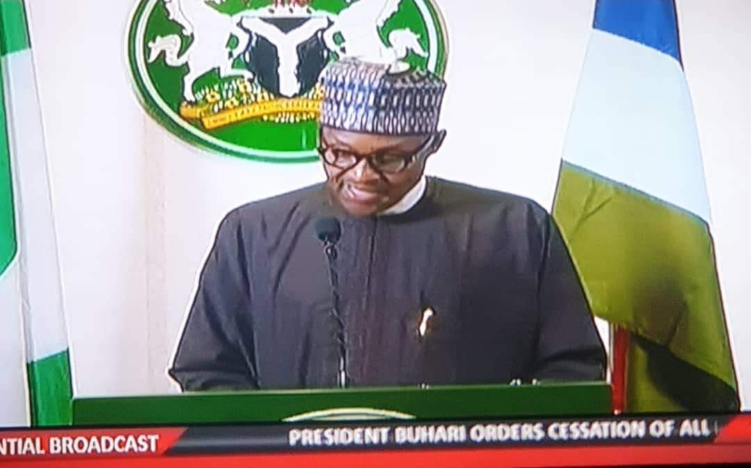 BREAKING: President Buhari declares curfew in Lagos, Abuja, Ogun as Nigeria battle COVID-19