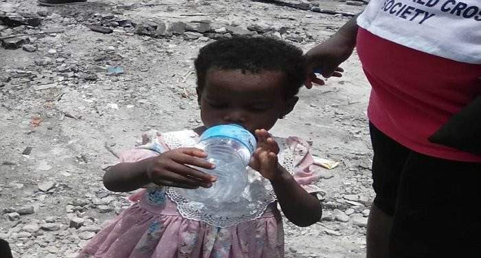 Abule Ado explosion: Three year old girl rescued unhurt from debris (photos)