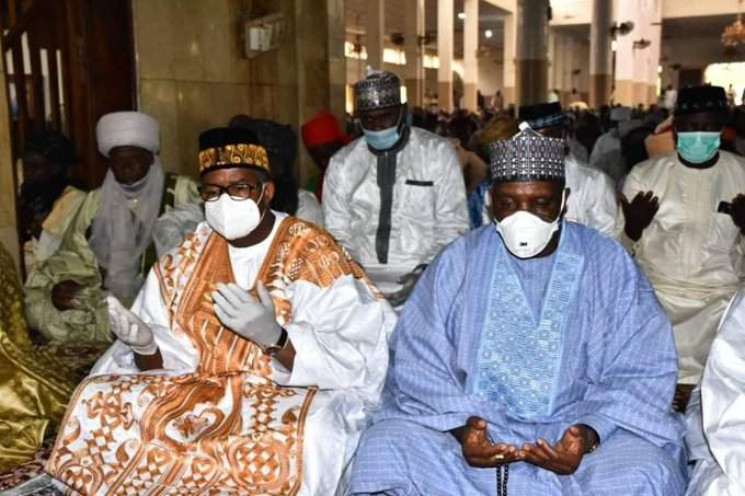 Hours after recovering from Covid-19 and discharged, Gov. Bala Mohammed attends crowded Juma'at service