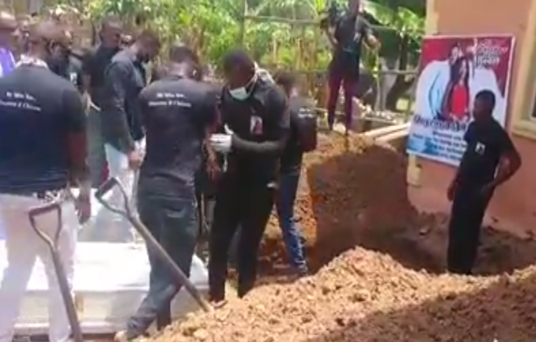 Video/Photos from the burial of couple killed in Abule Ado explosion