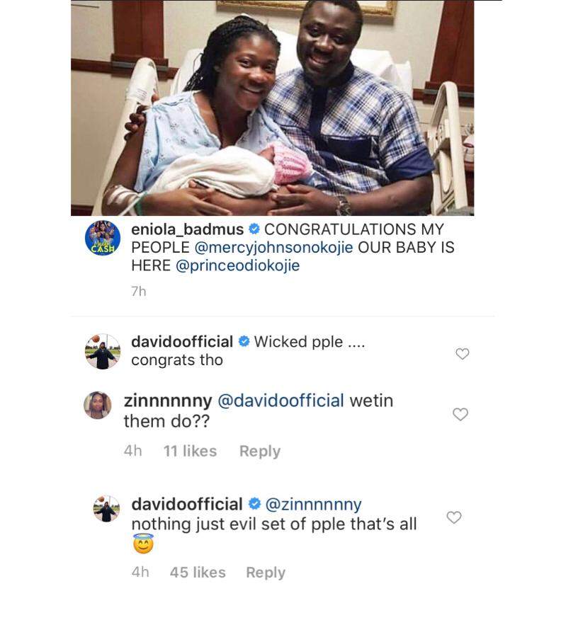 Revealed: Reason why Davido called Mercy Johnson and her husband Wicked & Evil.