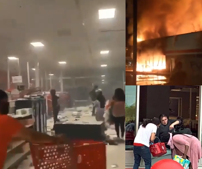 Chaos in Minneapolis as protesters loot malls and burn buildings in reaction to African American's death (photos)