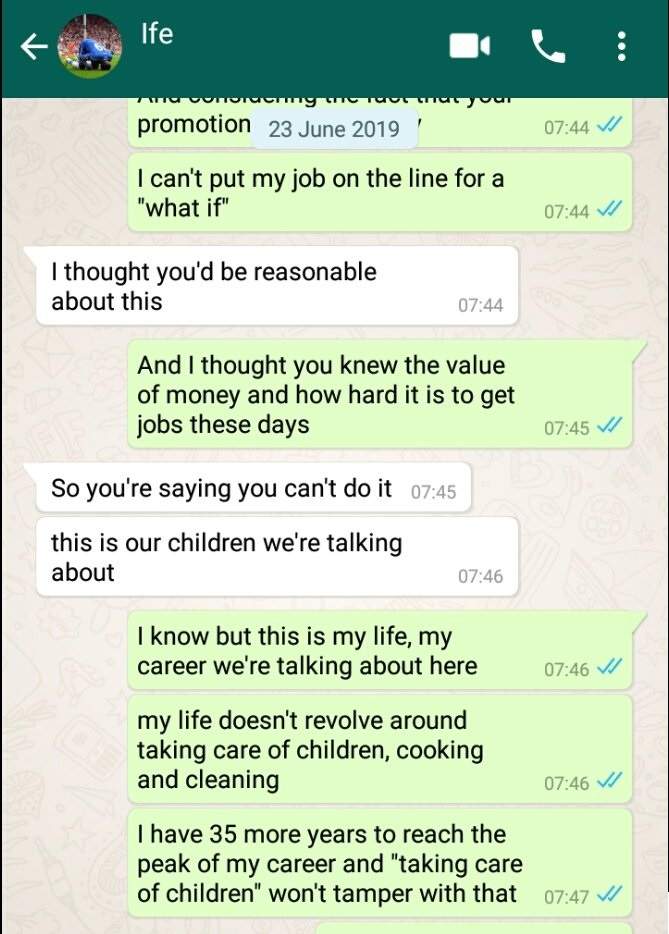 Boyfriend who earns N240k demands his N355k earning girlfriend quit her job to become full-time housewife