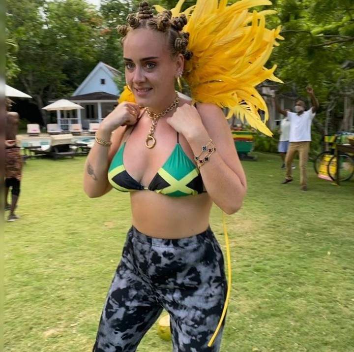 Adele mocked for wearing traditional African hairstyle and Jamaican flag bikini