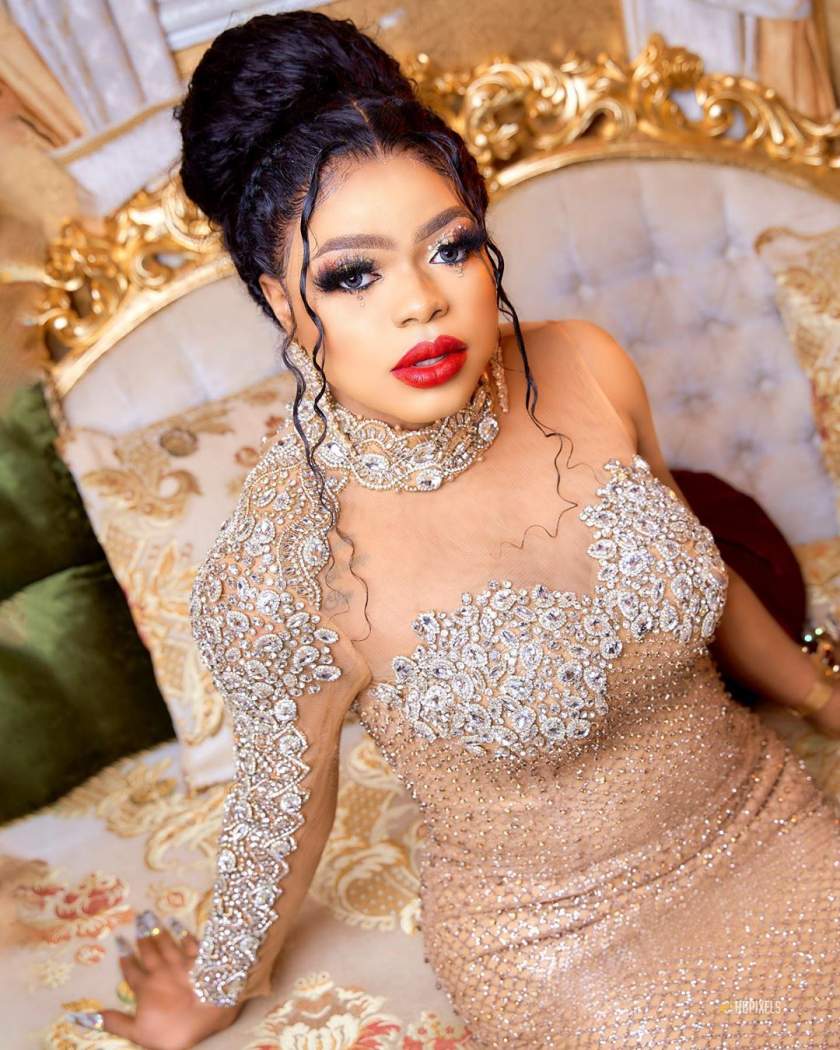 Bobrisky promises to get a new apartment for an elderly woman who declared love for him.