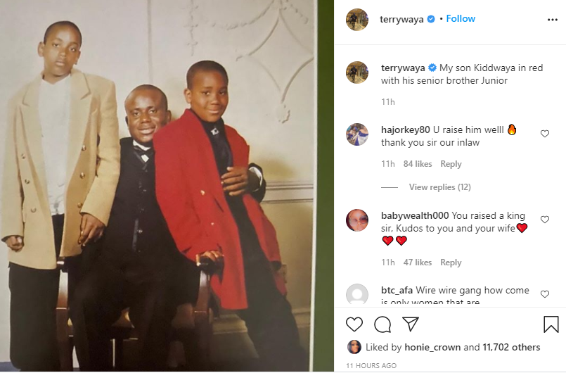 Billionaire, Terry Waya shares throwback picture with his son, Kiddwaya