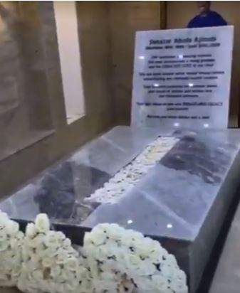 Checkout the exquisite interior of Sen. Ajimobi's grave with AC, Marble finishing and high-class interior decor (Video)