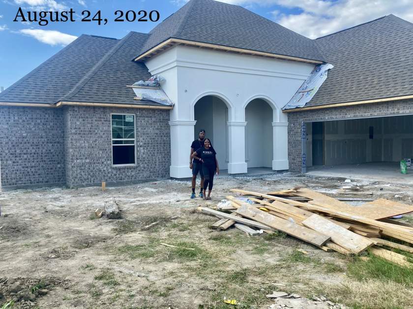 Trust the process - Adorable couple move into new home they started building in May. (Photos)