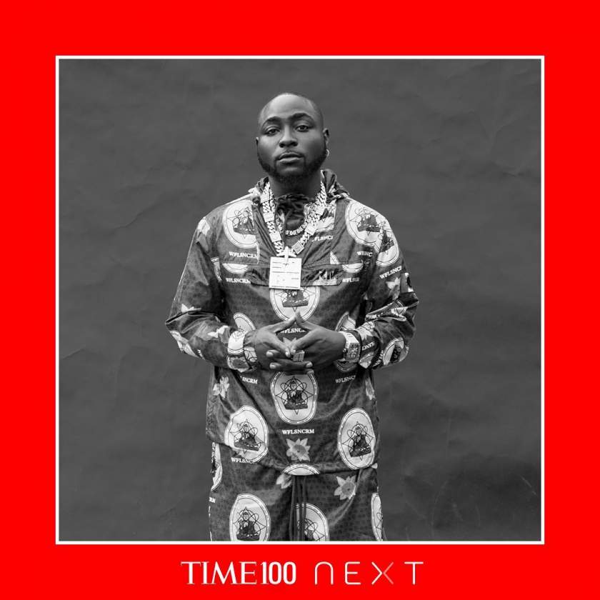 Davido reacts as he is named in TIME's Next 100 Most Influential People