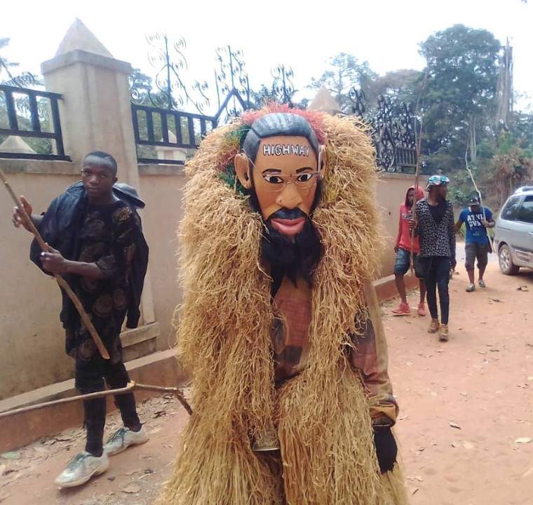 Phyno-looking Masquerade goes viral on social media.