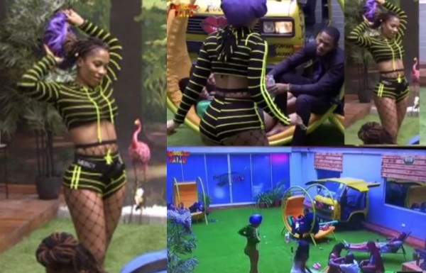 #BBNaija: Frodd leads male housemates in prayers as Mercy channels her sexiness (video)