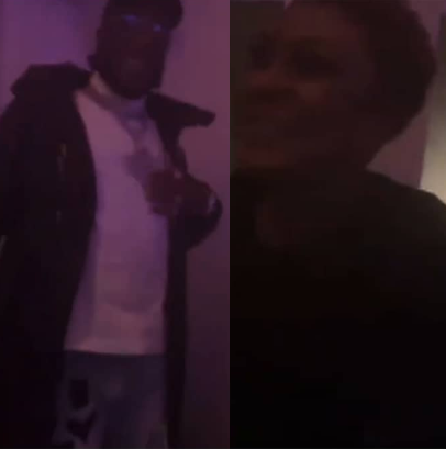 Burna boy and his team serenade his mother on her birthday (video)