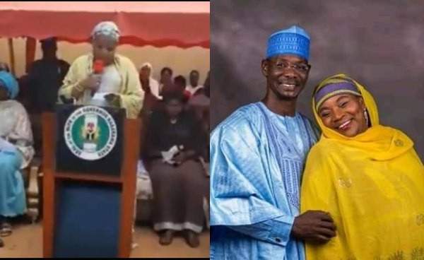 Video of Nasarawa First Lady having issues reading her speech in English