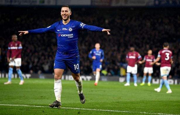 Hazard overtakes Cristiano Ronaldo's record in two goals against West Ham