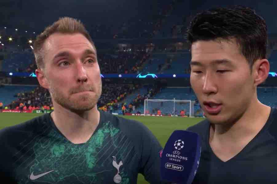Champions League: What Son, Eriksen said after Tottenham's 4-3 defeat of Man City