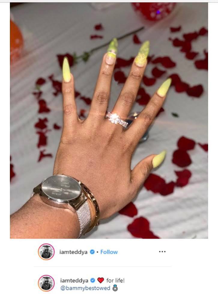 BBNaija: Housemate, Teddy A set to wed Bambam (Photo)