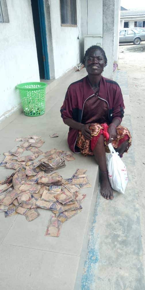 Police recovers N200,000 from mentally challenged woman in Delta (Photos)