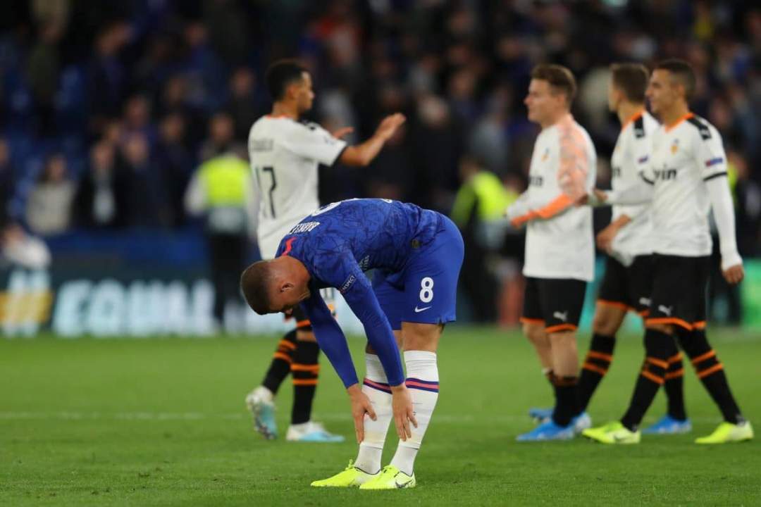 Champions League: What Chelsea players did to Barkley after penalty miss against Valencia