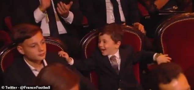 Ballon d'Or: What Messi's son did after Barcelona star won 6th award (Photos)
