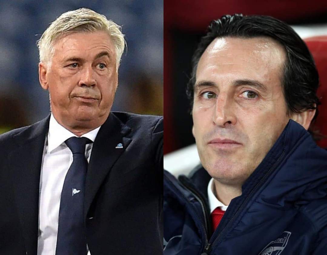 EPL: Arsenal take decision on replacing Unai Emery with Ancelotti