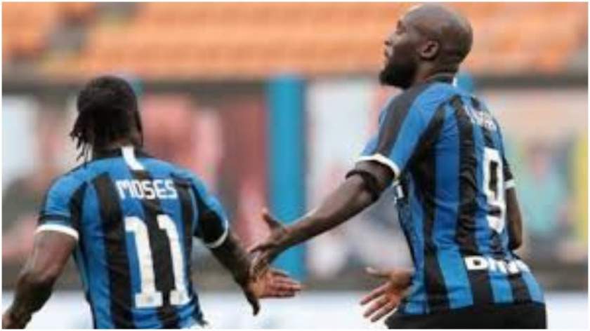 Serie A: What Lukaku said to Victor Moses as Inter Milan defeated Parma (Video)