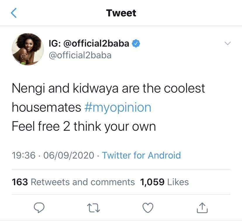 BBNaija 2020: Tuface Idibia reveals two coolest housemates