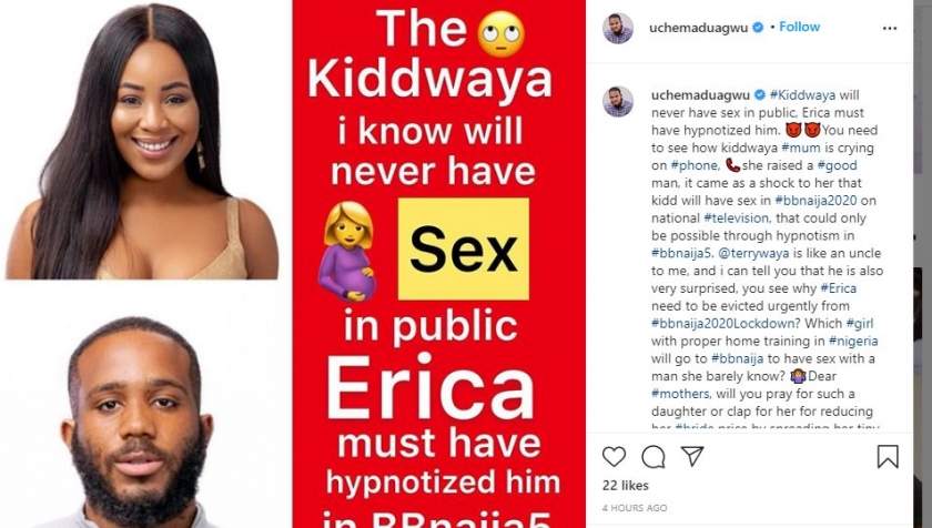 BBNaija 2020: Biggie told to evict Erica from TV show immediately