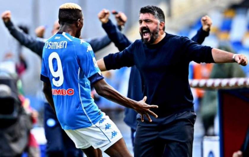 Serie A: Gattuso reveals why he celebrated Osimhen's goal against Atalanta