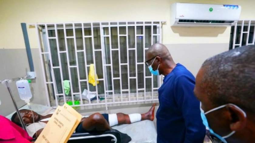 End SARS: Gov Sanwo-Olu visits victims, gives details on protesters shot (Photos)