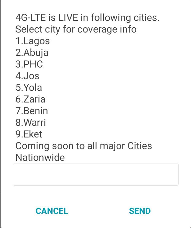 Glo Unveils 4G-LTE Network and it's available in the following cities...