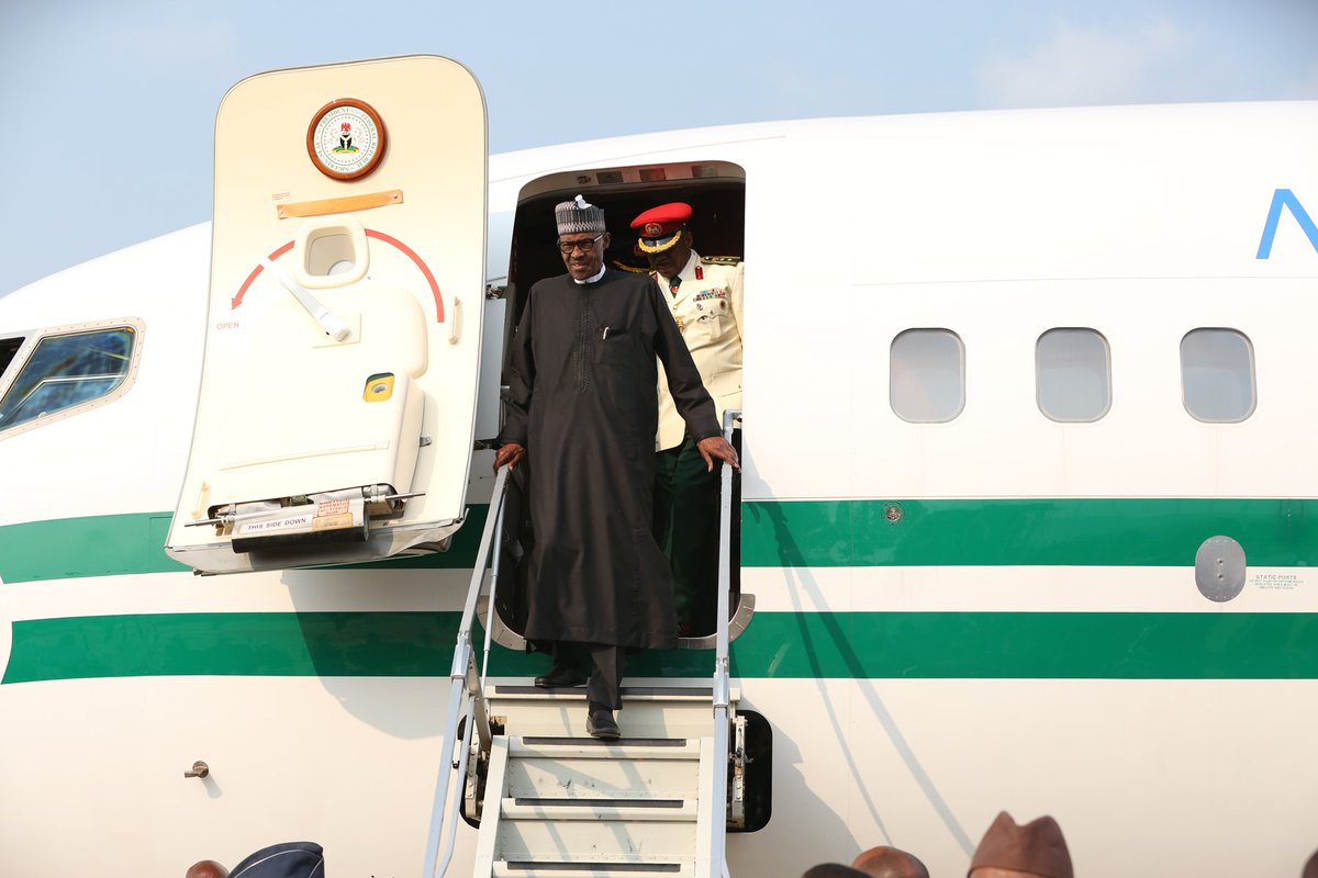 President Muhammadu Buhari Is Back In Nigeria (Photos)