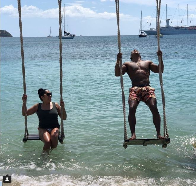 Couple goals: JaRule and wife Aisha Atkins take a dip in the lake (Photos)