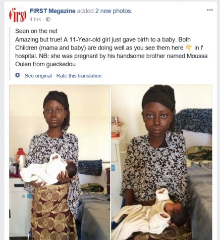 Photos: 11year Old Child Gives Birth To A Baby