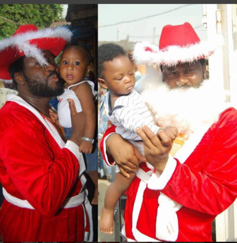 Desmond Elliot Shows Up At Constituency As Santa Claus To Share Gifts (Photos)