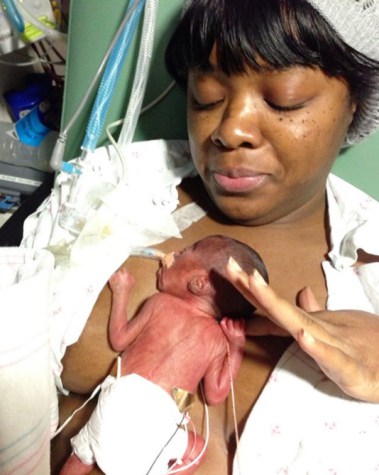 Photos: Lady Who Gave Birth Prematurely After Refusing To Terminate her Pregnancy, Says God Is Real After Son Makes Full Recovery