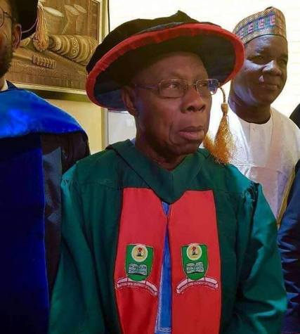Ex-President Obasanjo Finally Graduates Becomes The First Ever PhD Graduate Of NOUN