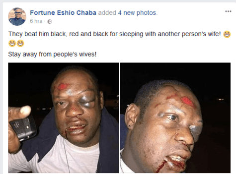 Nigerian Guy Was Beaten Mercilessly For Allegedly Having S3x With Another Man's Wife