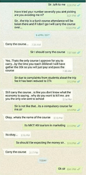 Hilarious Whatsapp Conversation Between A Father And His Daughter Who Needs N30k To Pass A Course