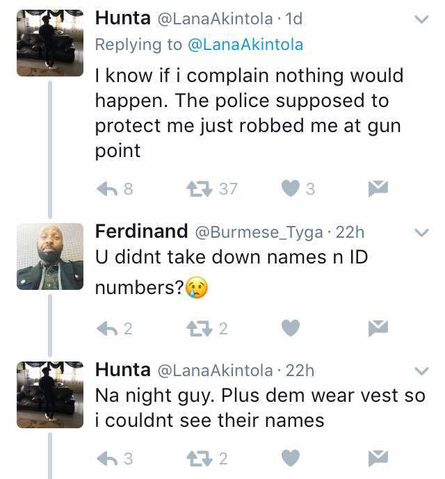 Twitter user narrates how policemen 'robbed him at gunpoint' in Lagos