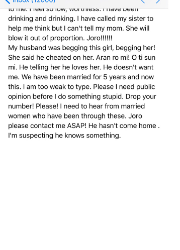 Sidechick reports Man to his Wife after he cheated on her with her friends