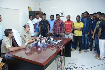 10 Nigerians Arrested In India For Fake Fund Transfer Case (photos/video)
