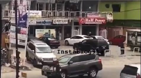 Car Knocks Down Okada Rider Escaping From Policeman Punishing Him (Video)