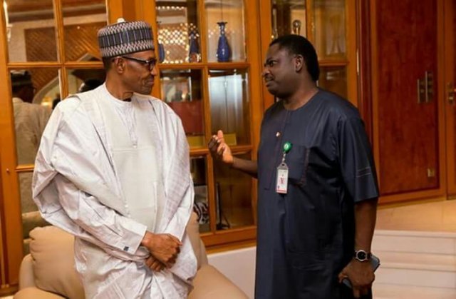 President Buhari and Femi Adesina