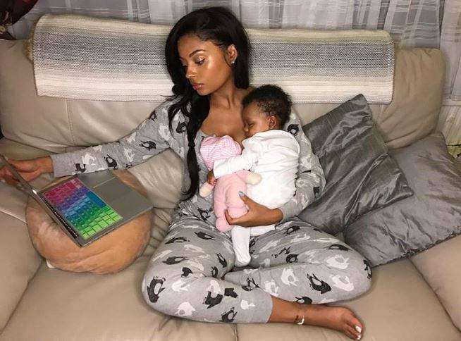 Adorable Photo of Tekno's daughter with Lola Rae