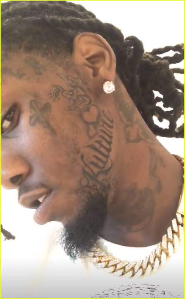 Offset tattoos Name of Daughter with Cardi B on his Face